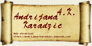 Andrijana Karadžić vizit kartica